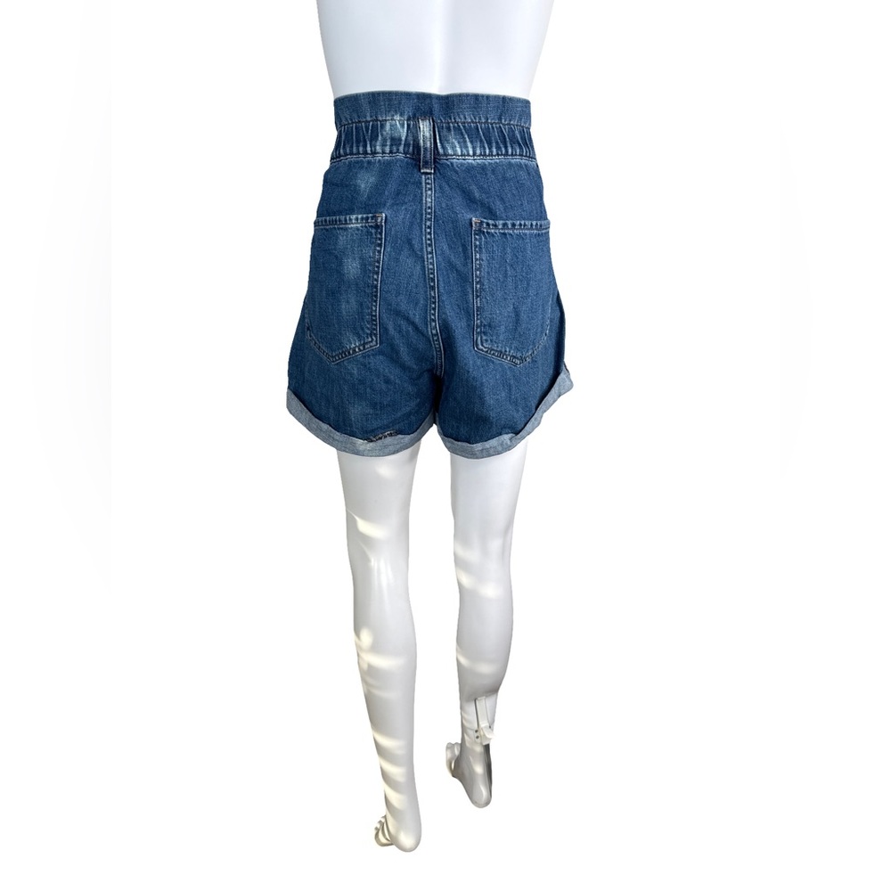 Express Super High Waisted Paperbag Jean Shorts Sz. Large Women’s Regular - Picture 5 of 5
